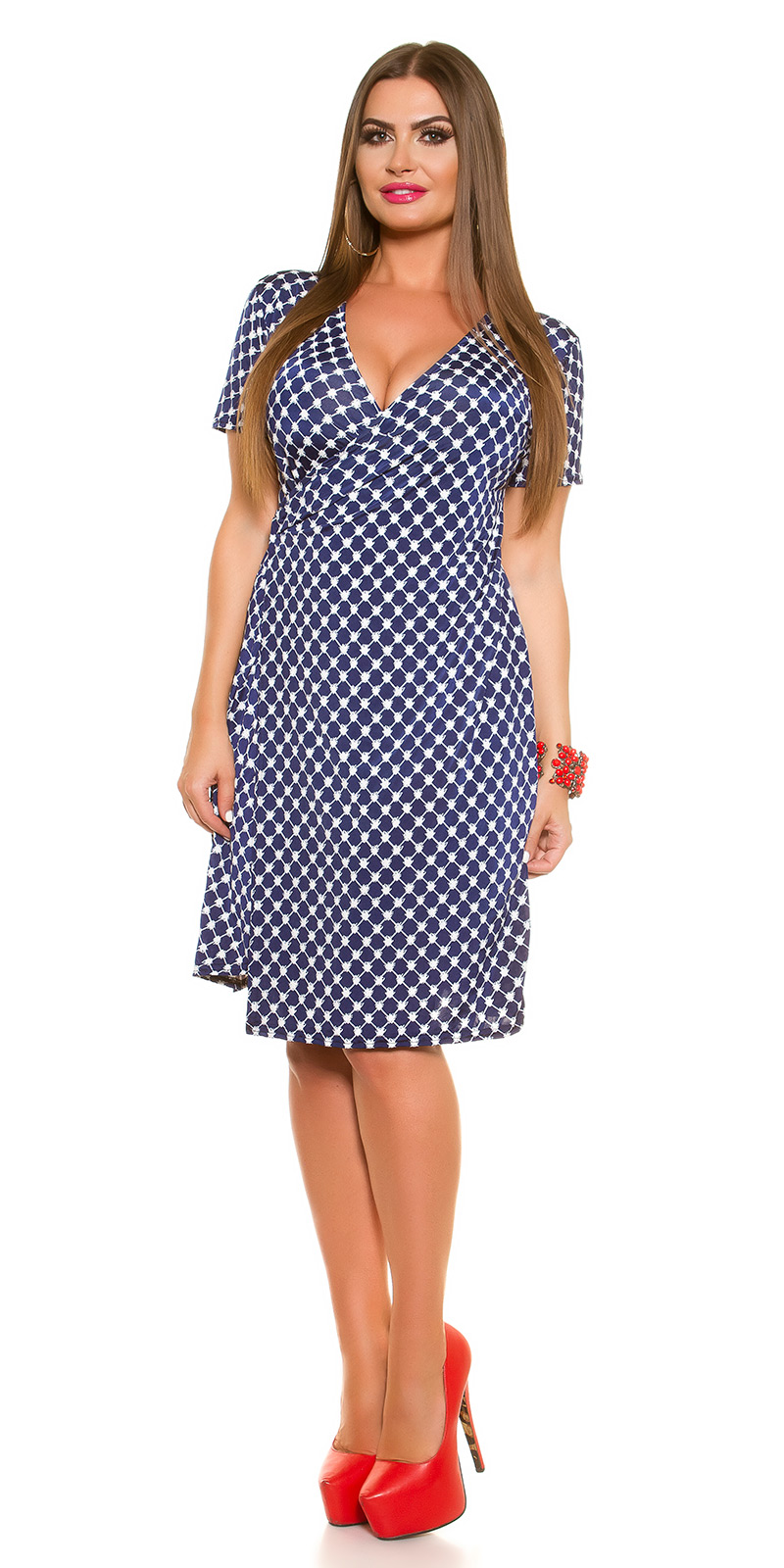 Curvy Girls! wrap patterned sundress Curvy Girls dresses Curvy
